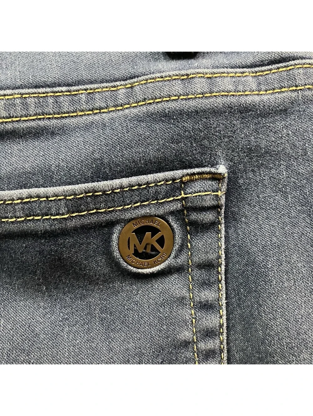 Michael Kors Womens Size 12 Mid Rise Izzy Skinny Blue Denim Jeans